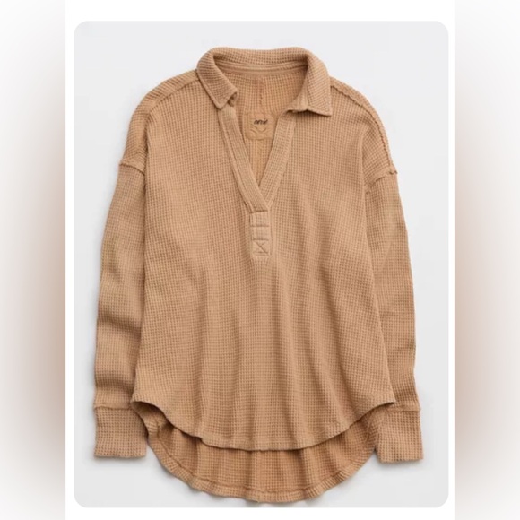 aerie Tops - Aerie Lumberjane waffle sweatshirt